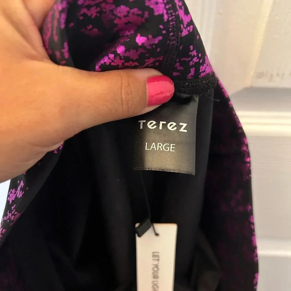 ! NWT Terez Balayage Foil Active Leggings - Picture 3 of 5